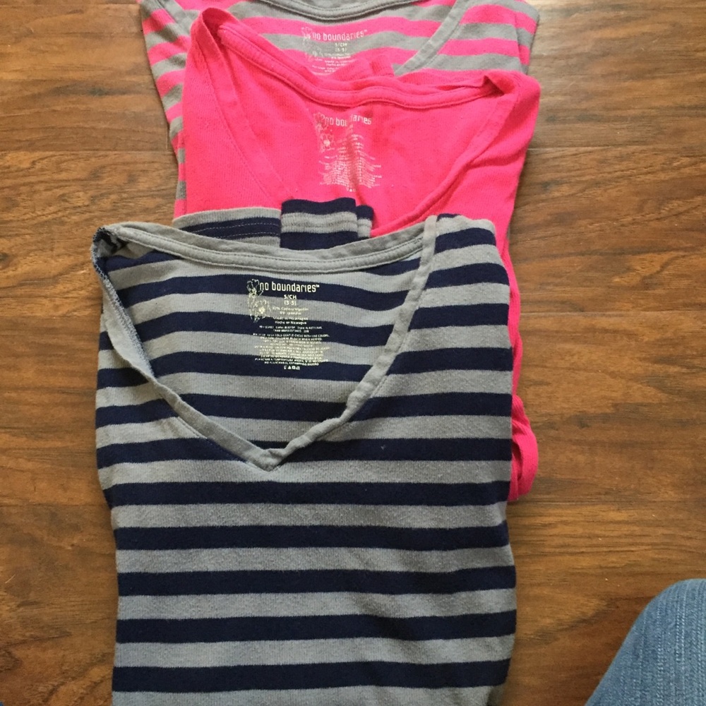 Three long sleeve shirts